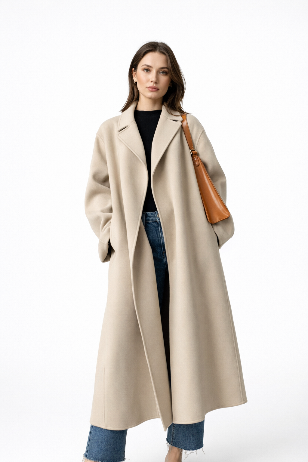 Double-Sided Wool Coat for Women's Self-Cultivation